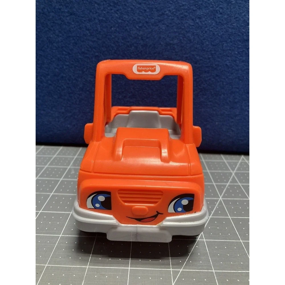 Fisher Price 2017 Little People Orange Truck With Tow Hitch By Mattel Excellent‎